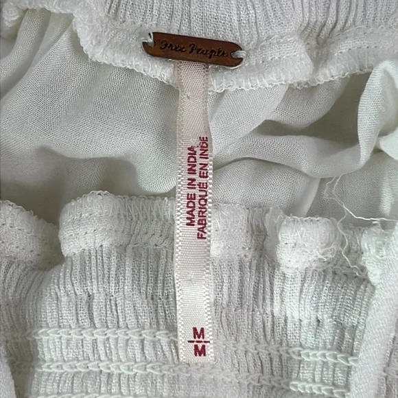 Free People Drop Dead Beauty Maxi Dress White Tiered Boho Lightweight Size M - Picture 5 of 8